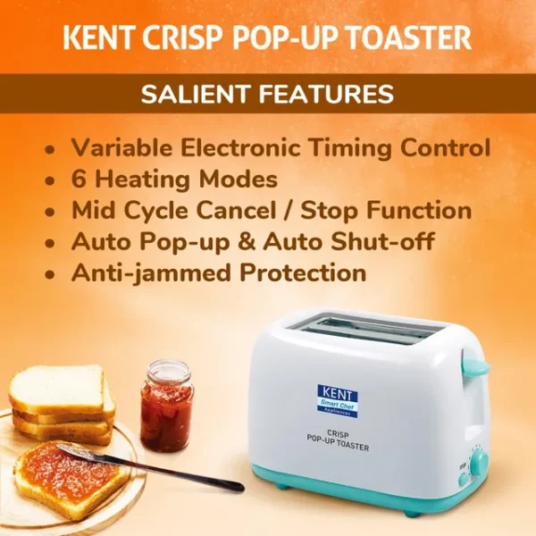 KENT Crisp Electric Pop-Up Toaster - Image 6