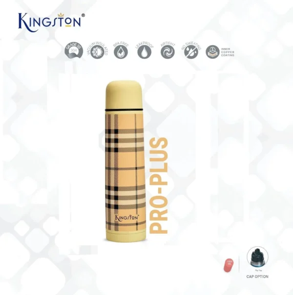 Kingston Aqua Pro Plus Stainless Steel Double Wall Hot Or Cold Vacuum Insulated Flask Water Bottle 1000ml, Silver, Leak Proof Thermos Vacuum Sealed Office Bottle 1 Litre - Image 4