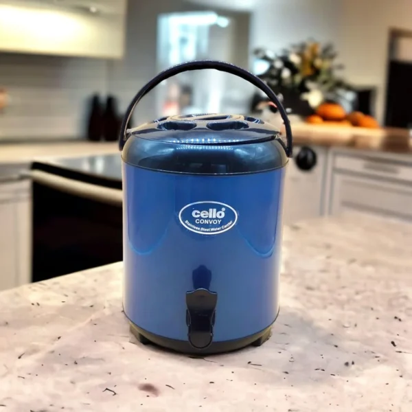 Cello Convoy Plastic Insulated Water Jug 10 Liter | Thermos Jug | Inner Stainless Steel Jug | Leak Proof | BPA Free | Blue - Image 5
