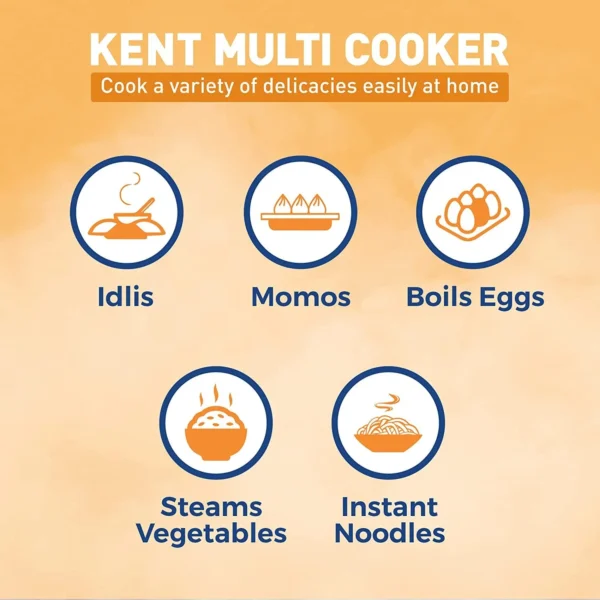 KENT Kettle Electric Multi Cooker Cum Steamer 1.2 liters 800W | Multi Kettle - Image 5