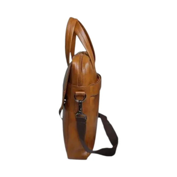 Goblin Arcade Leather Hand Bag With Shoulder Strap | Sling Bag For Men and Women | Unisex Shoulder Bag | Office Messenger Bag | Travel Hand Bag | Brown - Image 2