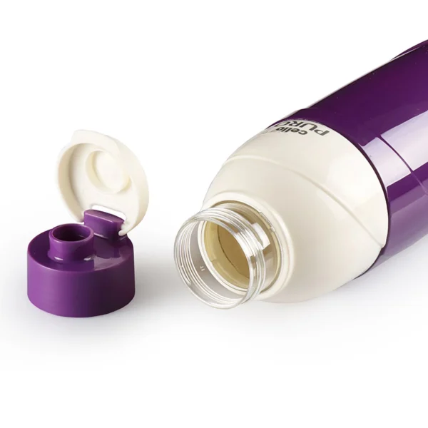 Cello Puro Classic Plastic Insulated Water Bottle - 900ml | Flip Lid | Leak Proof - Image 2
