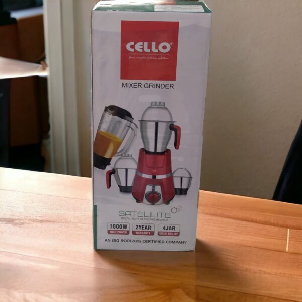 Cello Satellite -4M Stainless Steel Jar Electric Mixer Grinder 1000W | 4 Jar - Image 4