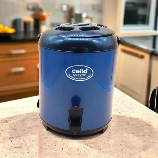 Cello Convoy Plastic Insulated Water Jug 10 Liter | Thermos Jug | Inner Stainless Steel Jug | Leak Proof | BPA Free | Blue - Image 6