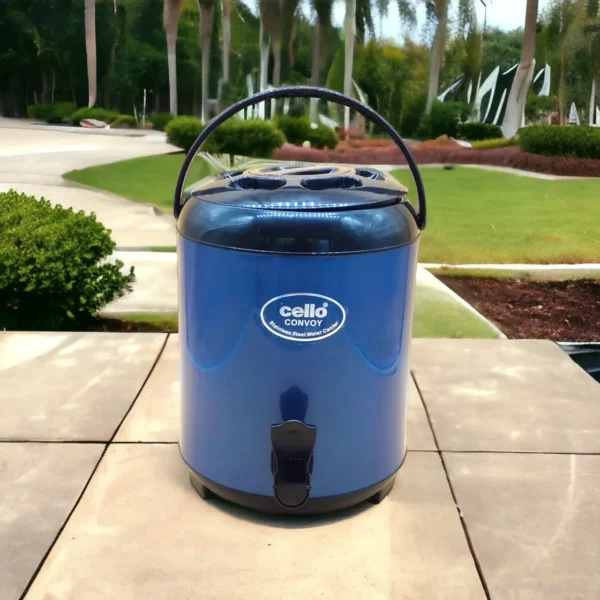 Cello Convoy Plastic Insulated Water Jug 10 Liter | Thermos Jug | Inner Stainless Steel Jug | Leak Proof | BPA Free | Blue - Image 7