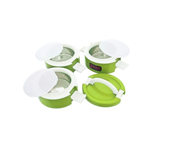 Cello Decker 2 Pieces Lunch Set - Insulated Tiffin & Water Bottle | 3 Layer Leak Proof Tiffin Box - Image 4