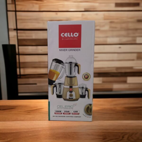 Cello Celerio-4M Stainless Steel Jar Electric Juicer Mixer Grinder 1000W - Image 4