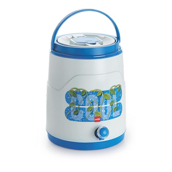 Cello Fountain Plastic PU Insulated Water Jug, 10 Liter | Leak Proof Thermos | Leak Resistant