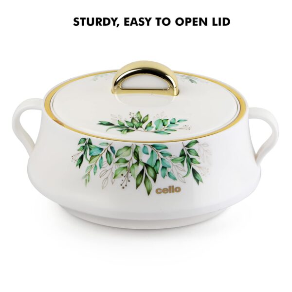 CELLO Midas Insulated Inner Steel Casserole Set of 3 (500ml+1000ml+1500ml) | White | Hot Or Cold | Hot Pot Combo | Leak Proof - Image 7