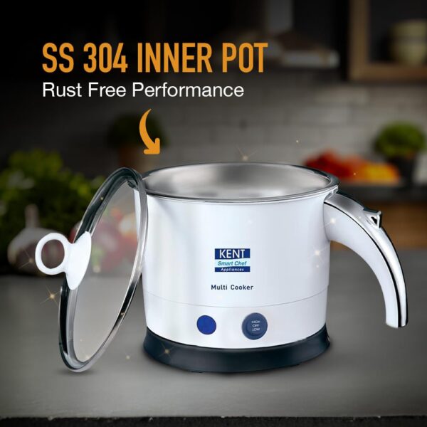KENT Kettle Electric Multi Cooker Cum Steamer 1.2 liters 800W | Multi Kettle - Image 8