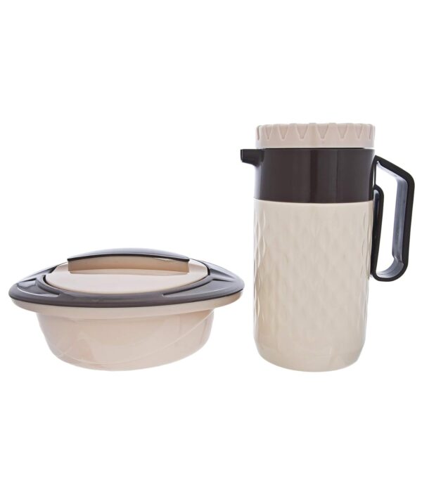 Cello Hi Tea 2 Pieces Gift Set (Casserole & Jug) | Vacuum Insulated Water Flask | Hot & Cold Leak Proof Hot Pot - Image 3
