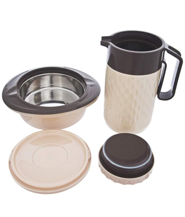 Cello Hi Tea 2 Pieces Gift Set (Casserole & Jug) | Vacuum Insulated Water Flask | Hot & Cold Leak Proof Hot Pot - Image 2
