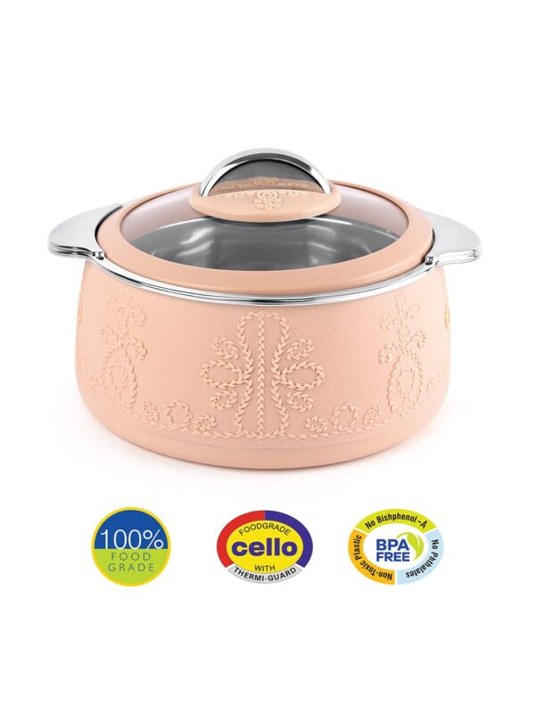 Cello Royale 3 Pieces Stainless Steel Insulated Casserole Set (600+1100+1600ML) | Hot Pot Combo - Image 4