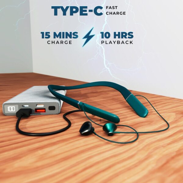 Lapcare Wooband 108 Wireless in Ear Bluetooth V5.3 Neckband with Upto 20Hrs Playtime - Image 3