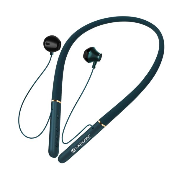 Lapcare Wooband 108 Wireless in Ear Bluetooth V5.3 Neckband with Upto 20Hrs Playtime