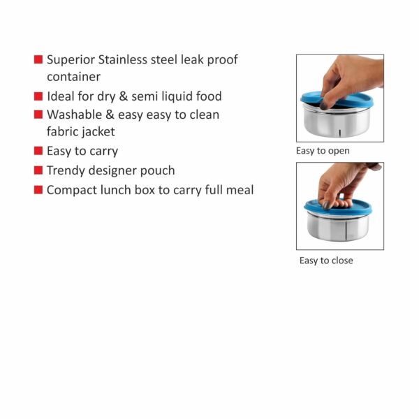 Cello Max Fresh Matiz Lunch Box Combo | Stainless Steel Tiffin Box and Tumbler Set | Lunch Box with Jacket | Leak Proof - Image 3