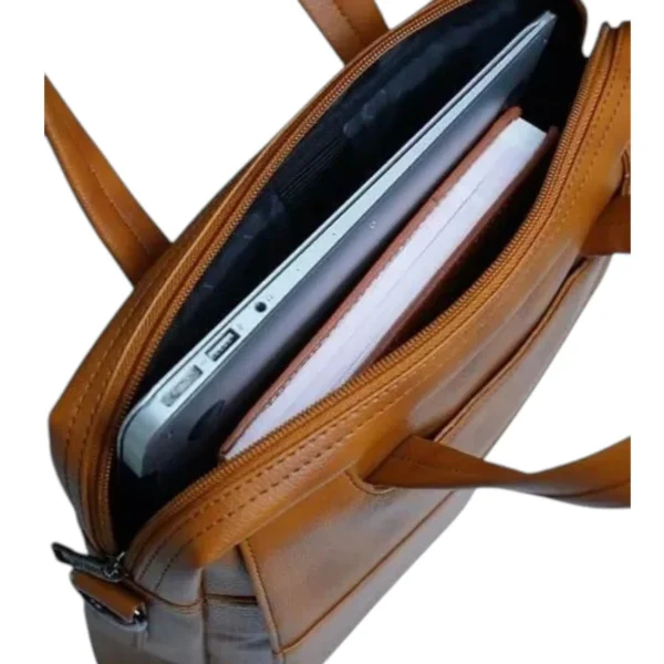 Goblin Arcade Leather Hand Bag With Shoulder Strap | Sling Bag For Men and Women | Unisex Shoulder Bag | Office Messenger Bag | Travel Hand Bag | Brown - Image 4
