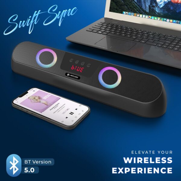 LAPCARE Musi Bar III Dynamic RGB Light Bluetooth Speaker 5.0 Soundbar with 16W RMS with TWS (LSB-603) - Image 3