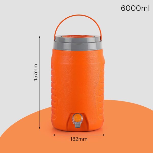 Cello Igloo 6000ml Plastic Insulated Water Jug | Thermos | Inner Stainless Steel | 6 Liter | Large Size - Image 4