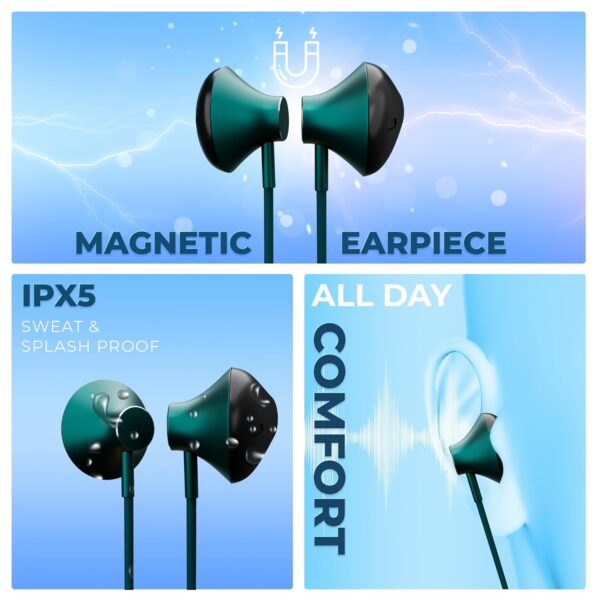 Lapcare Wooband 108 Wireless in Ear Bluetooth V5.3 Neckband with Upto 20Hrs Playtime - Image 4
