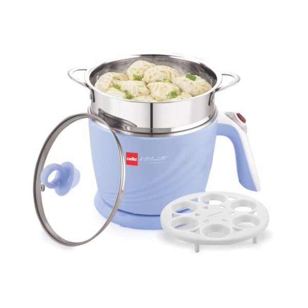 Cello 100 B Electric Multi Utility Cooker - 1.2 Litre	| Electric Multi Kettle | Steamer