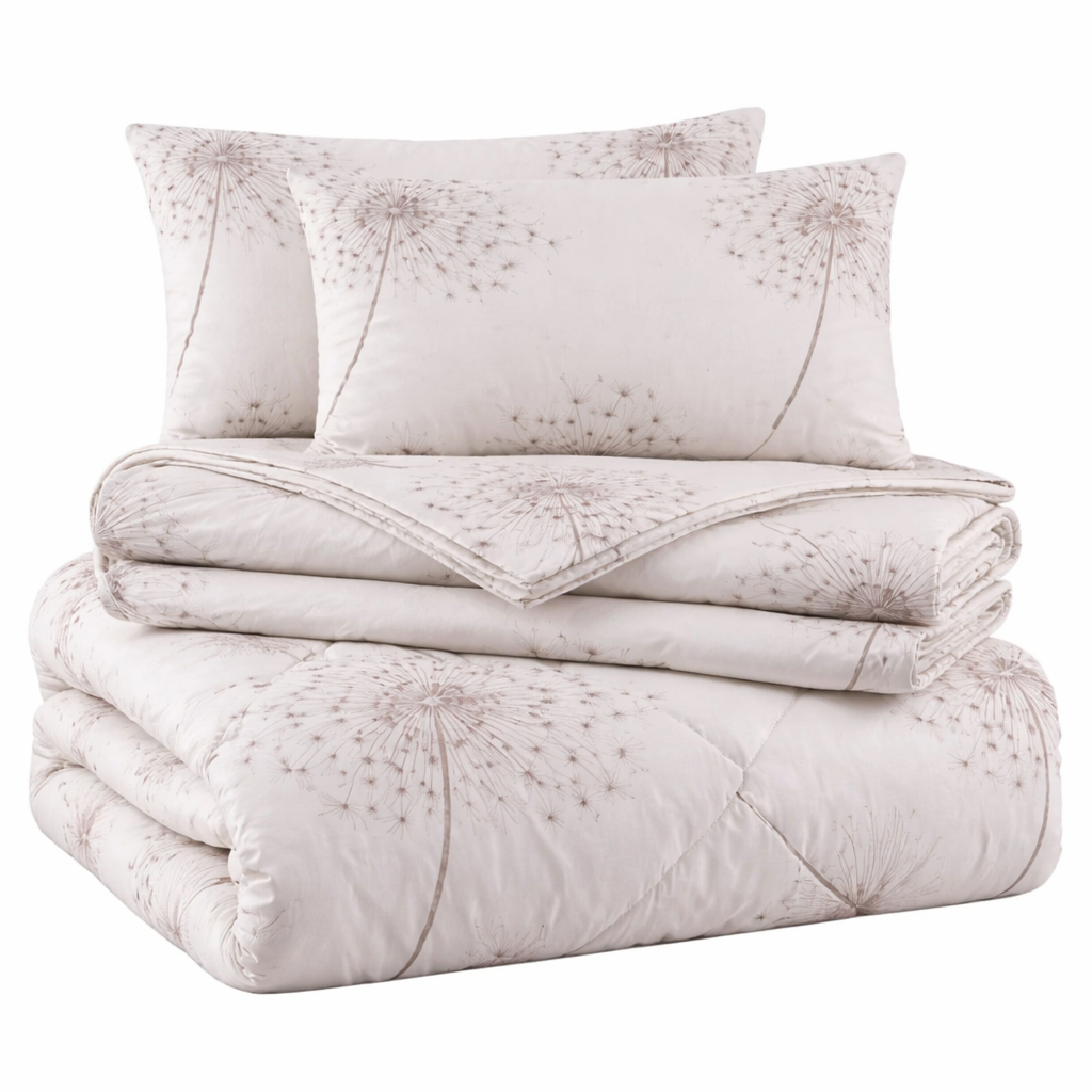 Kingston Venus 4-Piece Bedding Set – Premium Bedsheet with 2 Pillow Covers & Comforter | Ultra Soft, Breathable & Cozy Double Bed Set