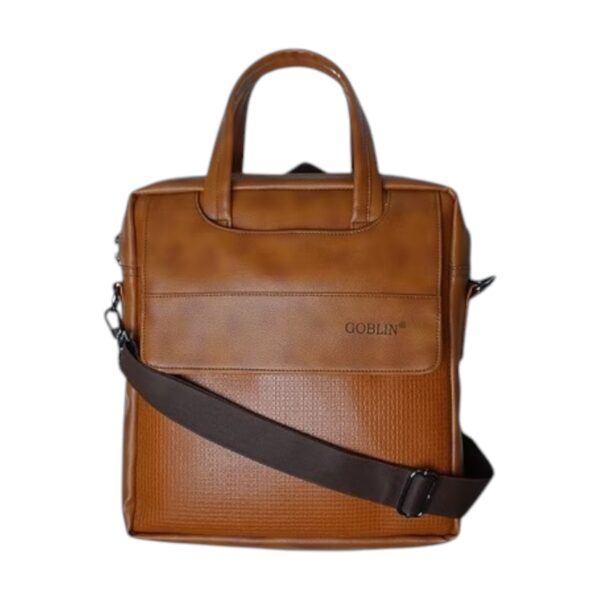 Goblin Arcade Leather Hand Bag With Shoulder Strap | Sling Bag For Men and Women | Unisex Shoulder Bag | Office Messenger Bag | Travel Hand Bag | Brown