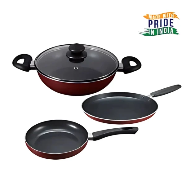 Prestige 30747 Omega Deluxe 3 Pieces Nonstick Cookware Set