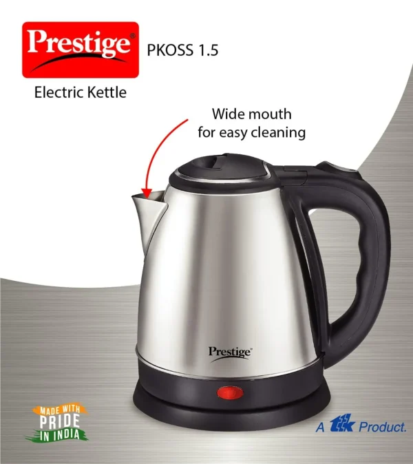 Prestige 1.5 litre PKOSS Stainless Steel Electric Kettle | 1350W | Auto Cut Off - Image 3