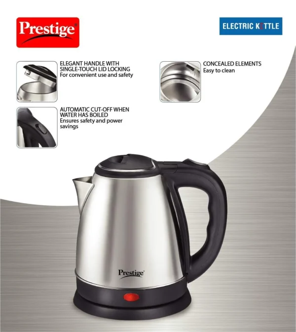 Prestige 1.5 litre PKOSS Stainless Steel Electric Kettle | 1350W | Auto Cut Off - Image 2