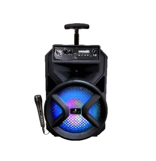 Lapcare LAPSONIC V 15W Wireless Bluetooth Trolley Speaker with RGB Light | Karaoke | High Bass | LTS- 615 | With Wheels