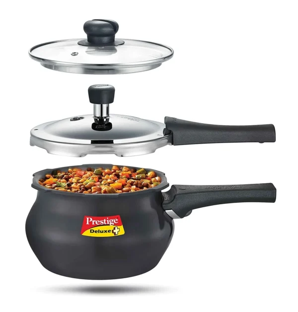Prestige Deluxe Duo Plus Induction Base Aluminium Pressure Cooker - 2 Ltr - Image 3