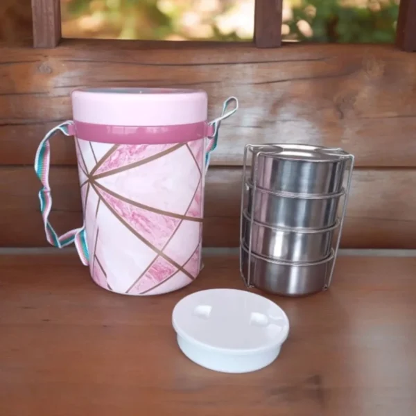 Warmeo Hot Meal 5 Containers Stainless Steel Insulated Tiffin Box