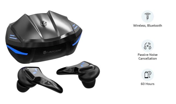 Lapcare Champ Series Wireless Bluetooth Probuds White (LBTB-234)	| Touch Controls Earbuds | Ipx5 Sweat & Water Resistant - Image 3