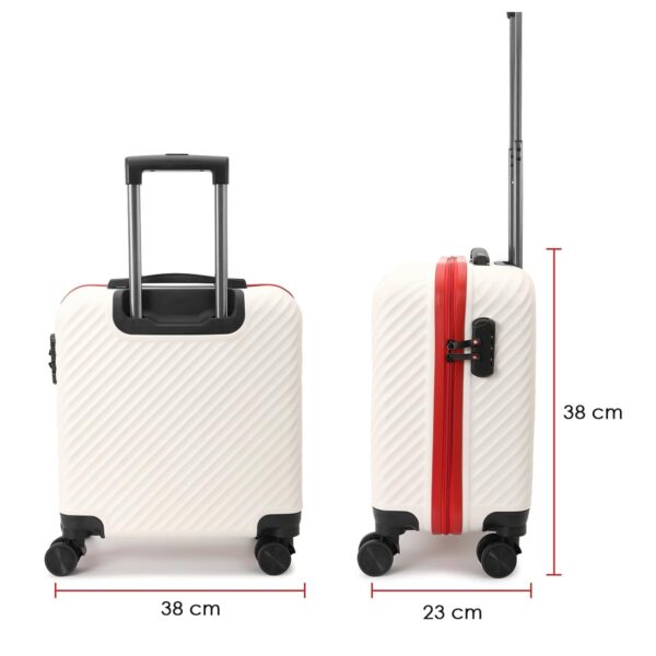 Swiss Military LTB-13 Sirius White Hard Top Travel Overnighter Bag | 8 Spinner Wheel Trolley Bag | White | Travel Suitcase - Image 10
