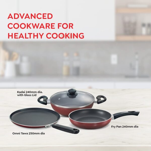 Prestige 30747 Omega Deluxe 3 Pieces Nonstick Cookware Set - Image 2