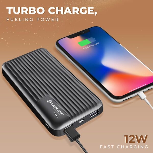 Lapcare Smart Tank VI 20000mAh Power Bank LPB-423 (Black) | Fast Charging | Dual USB Port | Led Indicator - Image 3