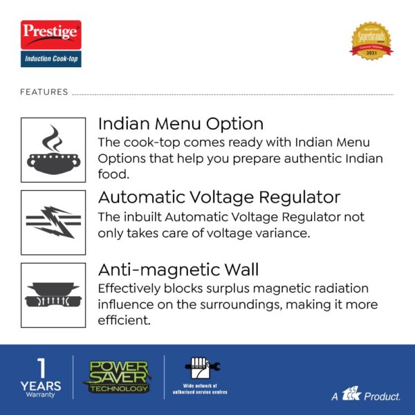 Prestige Rio Electric Induction Cooktop - 1200W - Image 3
