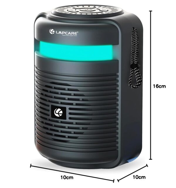 Lapcare Tiffin Portable 10W Wireless Bluetooth Speaker LBS-360 (Black) with 76mm Drivers, Loud Sound & Robust Bass, 10H Playtime, 1200mah Battery - Image 3