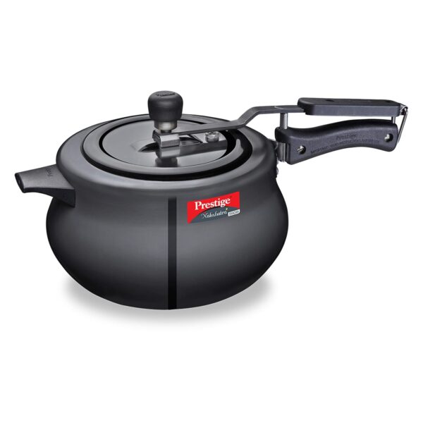 Prestige Svachh Nakshatra Plus Hard Anodised Inner Lid Pressure Handi Cooker - 5 Litre | Black