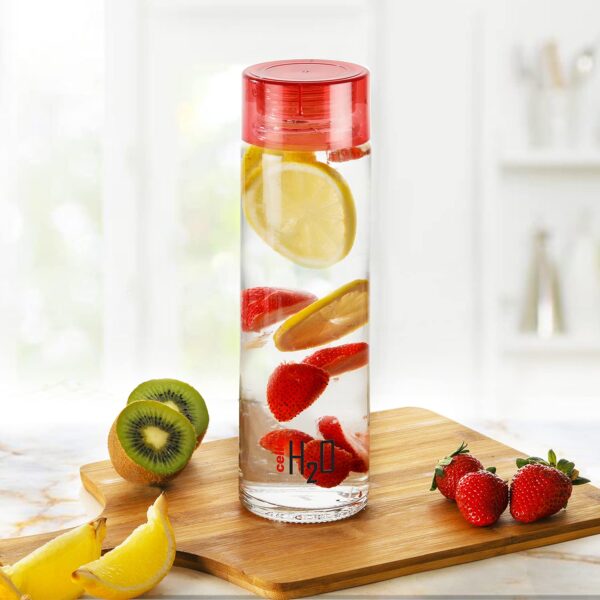 Cello Royale 4 Borosilicate 400ml Glass Container Lunch Box Round With Glass 500ml Water Bottle Combo - Image 4