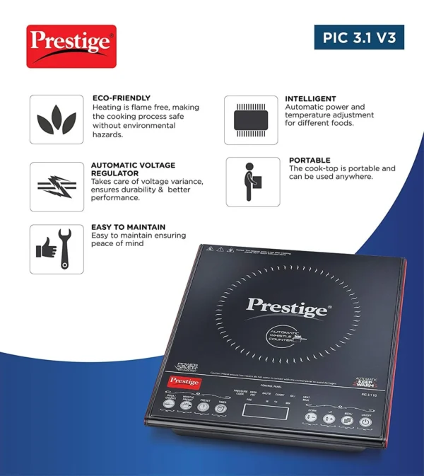 Prestige PIC 3.1 V3 2000-Watt Electric Induction Cooktop - Image 3