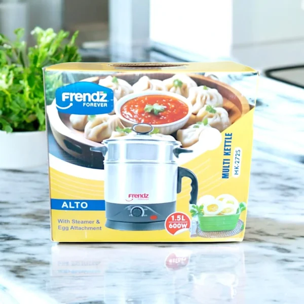 Frendz Alto Stainless Steel Electric Multi Kettle 1.5 L 600W (MK-272S) - Image 3