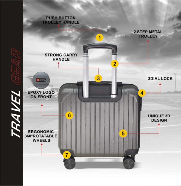 Swiss Military HTL101 – Hardtop Travel Overnighter Bag | Hard Luggage Trolley Bag - Image 7