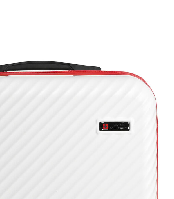 Swiss Military LTB-13 Sirius White Hard Top Travel Overnighter Bag | 8 Spinner Wheel Trolley Bag | White | Travel Suitcase - Image 11