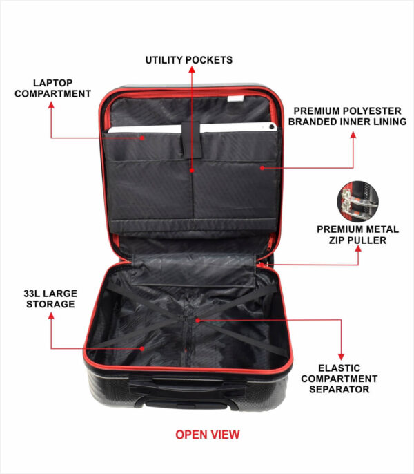 Swiss Military Ember LTB8 Overnighter Hard Sided Cabin Plastic Trolley Bag - Image 7