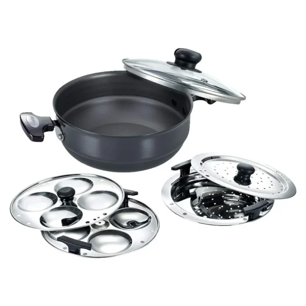 Prestige Aluminium Multi Kadai - 220mm | Idli Steamer