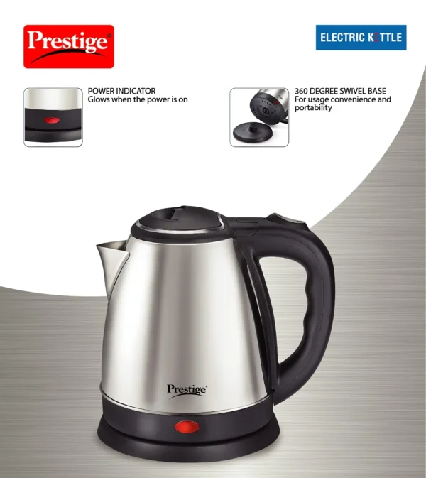 Prestige 1.5 litre PKOSS Stainless Steel Electric Kettle | 1350W | Auto Cut Off - Image 4