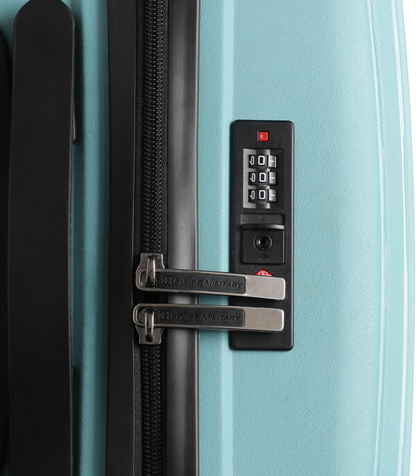 Swiss Military Zurich 55cm Hard Trolley Bag | 8 Wheels Suitcase | Travel Luggage Bag - Image 8
