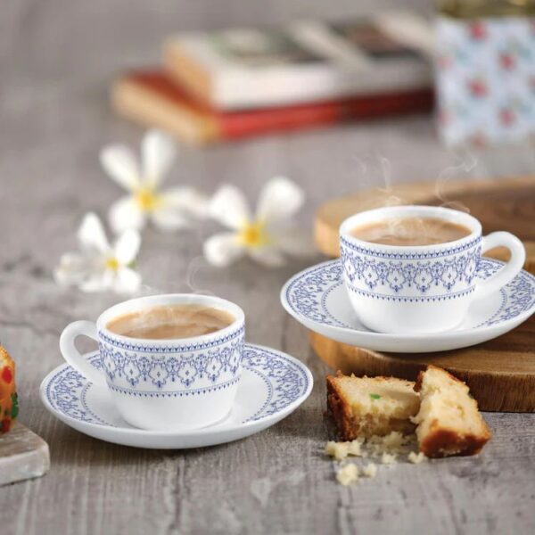 Cello Ariana 12 Pieces Cup & Saucer Set 13cl - Image 2